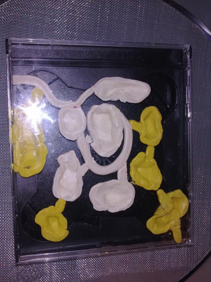 шаг 4            вылепливаем  из пластилина будущие камеры